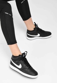 Resim Nike Wmns Court Vision Mid Kadın Sneaker Ayakkabı CD5436-001-Siyah 