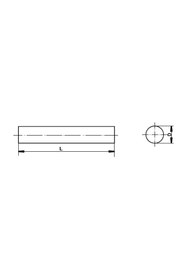 Resim Fett 6X100mm Pld Dın4964A Hss Yuvarlak Kesitli Pantograf Kalemi 