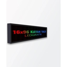 Resim Ledgrafik 16X96 cm P10 Kayanyazı Ledtabela 