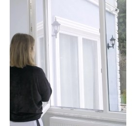 Resim Pencere Cam Sineklik Sinek Tülü Tek Kanat Sineklik 75X125 cm 4 Metre Çift Taraflı Bant PUNTALI 