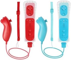 Resim Nintendo Wii ve Wii U Denetleyici ile Uyumlu Uzaktan Kumanda ve Nunchuck Denetleyici, Silikon Kılıf ve Bilek Kayışı ile Crifeir 2Pack Wii Kontrol Cihazı (BR) 