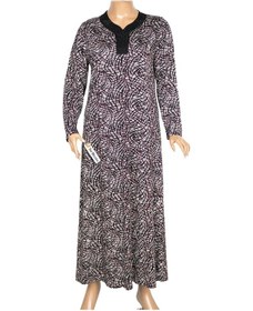 Resim Hesna Kadın Demet Büyük Beden Kuplu Boydan Siyah Elbise Desen 73 Siyah 