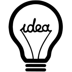 Resim habune Idea Ampulü Sticker 10 X 15 Cm 