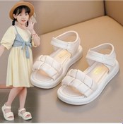 Resim Çocuklar Yaz Yürümeye Başlayan Daireler Küçük Kızlar Moda Plaj Sandaletleri Prenses Elbise Parti Örgü Yumuşak Taban Bebek Bebek Ayakkabısı Beyaz 