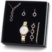 Resim Forentina Altın Kaplama Yuvarlak Kolye Küpe Bileklik Saat Altın 