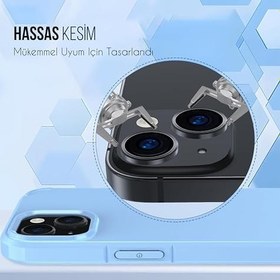Resim Babilden İphone Alüminyum Alaşım Çerçeveli Tempered Glass Kamera Lens Koruyucu (iPhone 15 Siyah) 