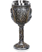 Resim Kişiselleştirilmiş Kadeh Kupa Ortaçağ Viking Şövalye Kraliyet Kadehi Kral Haçlı Kadeh Gotik Metal Bardak 