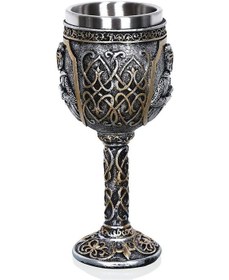 Resim Kişiselleştirilmiş Kadeh Kupa Ortaçağ Viking Şövalye Kraliyet Kadehi Kral Haçlı Kadeh Gotik Metal Bardak 