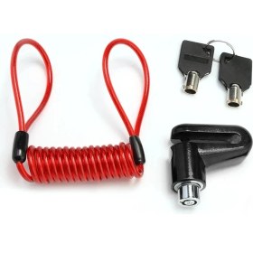 Resim Pengfushop5 Kırmızı Siyah Stil Anti Hırsızlık Kilidi Güvenlik Hırsızlık Önleyici Bisiklet Bisiklet Disk Fren Kilidi Mooter Kickscooter Malzemeleri Için Hırsızlık Koruması (Yurt Dışından) 