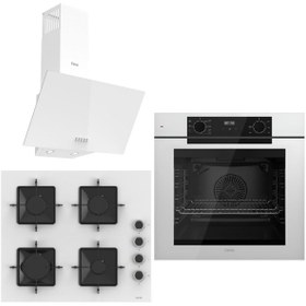 Resim Ferre White FryArt 3 lü Ankastre Set ( QEP63CB - SS206 - D087 ) 