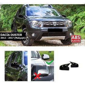 Resim Dacia Duster 1 Makyajlı Kasa Yarasa Ayna Kapak - Piano Black 