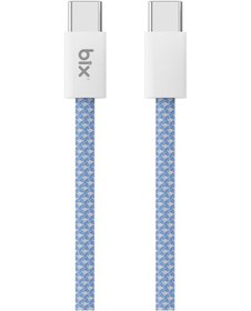 Resim Bix T4cc 65w Type-c To Type-c Örgülü Manyetik Tasarım Hızlı Şarj Ve Data Kablosu 1 Metre Mavi 