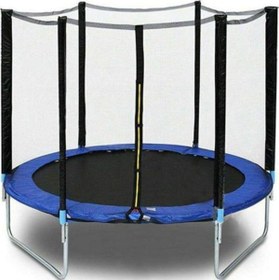 Resim Büyük Boy File Korumalı 244 Cm Trambolin Outdoor Bahçe Tipi Güvenlik Fileli 8 Ft Trambolin 