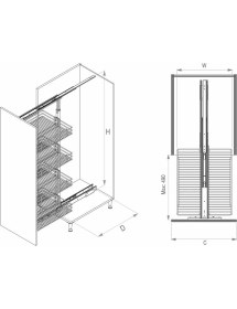 Resim Dizaynaks Teleskopik Boy Kiler Ünitesi 110-125 Cm. Arası 
