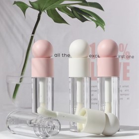 Resim Kalın Çubuk ve Büyük Fırça Başlıklı 5 ml Mat Pembe ve Şeffaf Dudak Parlatıcısı Tüpü - Dayanıklı ABS + AS Plastik, Vidalı Kapaklı Boş Kozmetik Şişesi Dudak Parlatıcısı, Dudak Kirleri, Viskoz Ürünler için - Seyahat Dostu Makyaj Aracı, Visköz Ürün Konteyneri | Modern Kozmetik Tüpü | Şeffaf Kozmetik Tüpü 