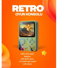 Resim 500 Oyun Hafızalı G5 Game Box – Renkli LCD Ekranlı 