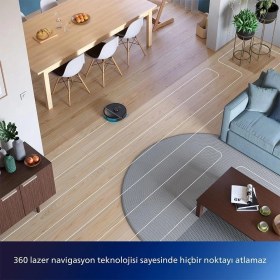 Resim Philips Akıllı Robot Süpürge Islak ve Kuru Temizlik Wi-Fi Androdi-Ios Bağlantı Robotu, 4000 Pa Emiş Gücü, 200 Dk Çalışma Süresi, Lazer Nesne Eşya Tarama- Onerous Hediyeli 