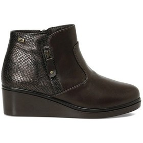 Resim Polaris 163050.z5pr Kahverengi Kadın Dolgu Topuk Bot 000000000102053891 Kahverengi 