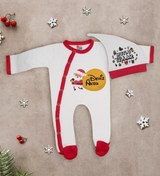 Resim BK Gift Kişiye Özel Yılbaşı Temalı Tulum Zıbın ve Kukuletalı Şapka Seti-4 