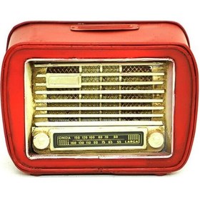 Resim Dekoratif Metal Radyo Kumbara C0320 