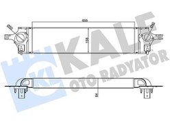 Resim KALE 345125 | Turbo Radyatörü (Intercooler) 09-Koleos-Xtrail 2.0Dci 