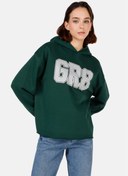 Resim Comfort Fit Kapüşonlu Kadın Yeşil Sweatshirt Colin's