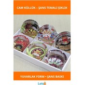 Resim Şans Oyunları Temalı Yuvarlak Cam Küllük Model 42 