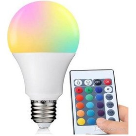 Resim Uzaktan Kumandalı Rgb Led Ampul 9 Watt E27 Tasarruflu 
