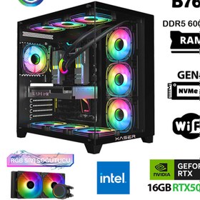 Resim Xaser Velox X390 I7 14700F 64GB Ddr5 Ram 2tb M.2 Nvme SSD 16GB RTX5070TI Oyuncu Tavsiye Sistem 