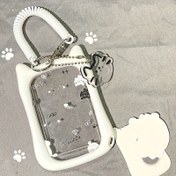 Resim Kedi ID Kartı Tutucu Anahtarlık - Silikon Belge Koruyucu Öğrenciler İçin, Dayanıklı ve Şık Kampüs ID Kartı Kılıfı, Otobüs, Metro ve Öğrenci Kartları İçin Mükemmel, Öğrenci Kartı Tutucu | Eğlenceli Tasarım | Dayanıklı Silikon 