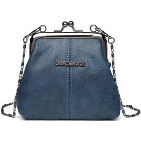 Resim Barcelona K21 Mini Boy Yıkama Deri Burslu Kadın Kese 21-k Barcelona 1907-7 Lacivert 
