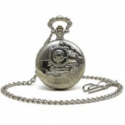 Resim keyfim shop Kişiye Özel Özel Kutulu Tren Temalı Gümüş Köstekli Saat 