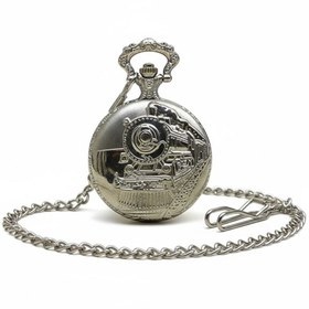 Resim keyfim shop Kişiye Özel Özel Kutulu Tren Temalı Gümüş Köstekli Saat 