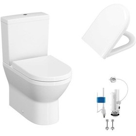Resim VitrA İntegra Kanalsız Rimex Klozet -VitrA Duroplas Yavaş Kapak - VitrA Rezervuar İç Takım 