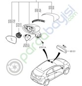Resim Rio Dış Dikiz Aynası Sol Orjinal | 876101W321 