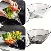 Resim Yüksek Kaliteli Plastik Süzgeç Sepeti, Çıkarılabilir Filtre ile - Meyveler, Sebzeler, Makarna, Salata, Pirinç için Çok Yönlü Mutfak Drenajı - BBQ'lar ve Açık Hava Pişirme için Mükemmel, Gıda İle Temas Güvenli 
