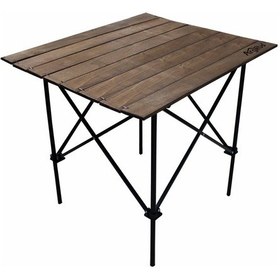 Resim Katlanabilir Ahşap Kamp Ve Piknik Masası - Akordion - 54023 Gri 