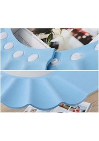 Resim Kulaklıklı Düğmeli Ayarlanabilir Bebek Banyo Şapkası Asorti Çok Renkli 