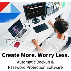 Resim Toshiba Canvio Advance HDTCA20XR3AA Harici Sabit Sürücü 2 Tb USB 3.0 Kırmızı 2 Tb 