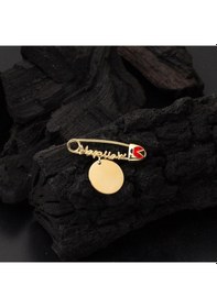 Resim Yazı Yazılabilen Maşallahlı Altın Çengelli İğne VACIS14K20586 