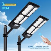 Resim 1 adet/2 adet - Dış Mekan LED Güneş Işığı, Ev Arka Bahçe Şafakdan Şafağa Aydınlatma Fıskiye Geniş Açılı Hareket Sensörü, Uzaktan Kumanda, Güneş Enerjili Duvar Işığı - Ticari Avlu Aydınlatması, Bahçe, Villa, Mağaza Önü, Ticari Alan ve Alan için Mükemmel 