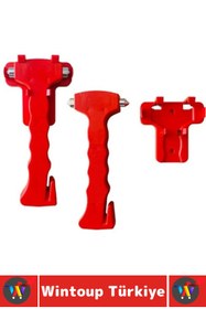 Resim Wintoup #İmdatÇekici Trafik Oto İlk Yardım Çantası Çok Fonksitonlu Cam Kırıcı Entegre Kemer Kesici 2 in 1 
