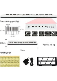 Resim Jwin Jdp-3088 Tuş Hassasiyetli 88 Tuşlu Dijital Piyano - Beyaz 