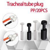 Resim 20 adet Trakeal Tüp Tıpası - Sızdırmaz, Kolay Kurulum, Dayanıklı Plastik Hava Yolu Koruma Kapakları 4mm/6mm/8mm/10mm/12mm Tüpler için, Siyah & Beyaz, Tıbbi Cihazlarla Uyumlu, Hava Yolu Koruma, Şık Tasarım, Güvenli Uyum Tasarımı 