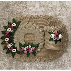 Resim Beyzade Hasır Paspas Kapı Süsü Posta Kutusu Takımı 