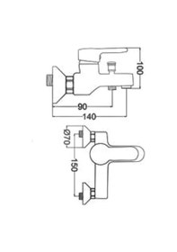 Resim Gms Omega Mix Banyo Duş Bataryası Omg103 Krom 