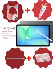 Resim Samsung Galaxy Tab S10 Fe 256Gb 12GB-10.9''Android Tablet +klavye ve mouse+kulaklık+mikrofon 