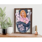 Resim Bk Gift Kişiye Özel Kadın Karikatürlü 3d Ahşap Tablo-101, Arkadaşa Hediye, Karikatürlü Tablo Kobitmeyen138371 Bk Gift 