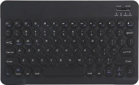 Resim Concord Smartpad C-708 7\ Uyumlu Kablosuz Bluetooth Şarj Edilebilir Yuvarlak Tuşlu Klavye - Siyah 