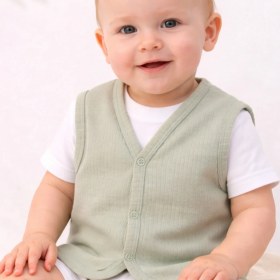 Resim Angeltouch %100 Pamuk Kız Erkek Bebek Yelek Raporlu Basic 